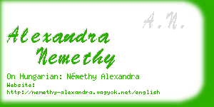 alexandra nemethy business card