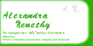 alexandra nemethy business card